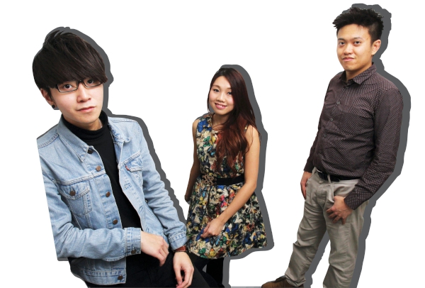 三人組合ERA近年在民間樂壇崛起，每次演出都有不少「粉絲」專程捧場。( 左起 ) 胡學軒、陳宇翎及曹朗。