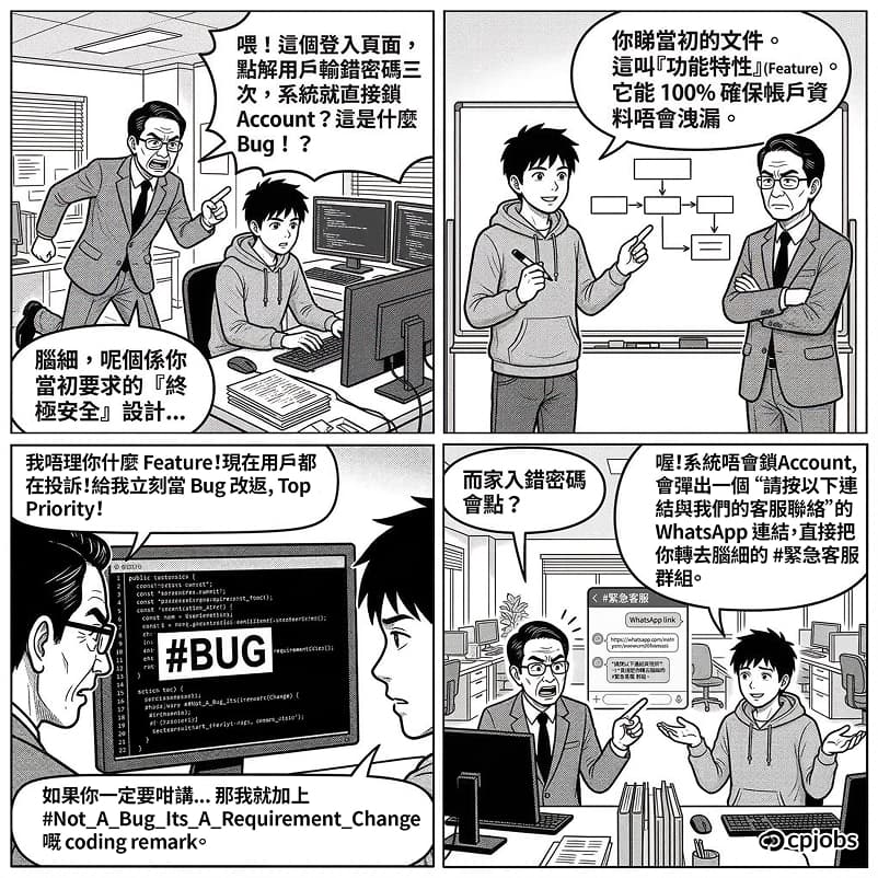 IT人的無奈： 當腦細嘅「要求」變成「Bug」